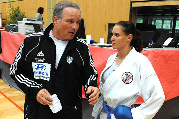 2015 05 26 Karate Bundestrainer Manfred Eppenschwandtner mit Alisa Buchinger