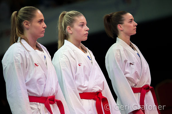 Platz 7 für das Kumite Team der Damen bei der EKF-EM
